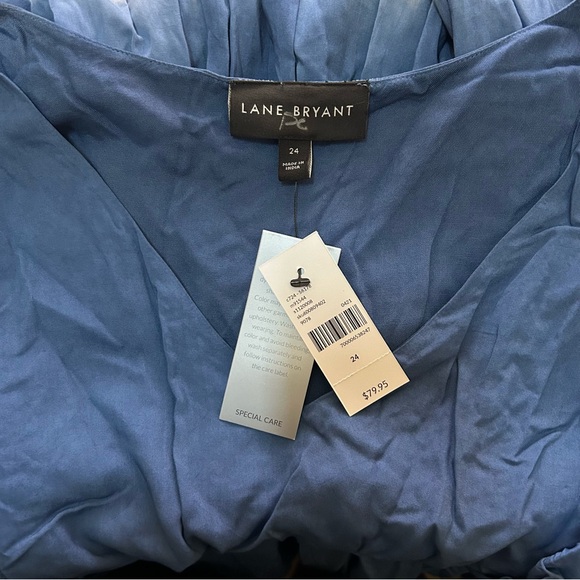 Lane Bryant Blue/White Tie Dye Dress - 24 - Picture 6 of 10